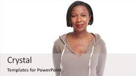  Presentation with ophthalmology african american models - Slides having ethnic background - african-american woman background and a light gray colored foreground