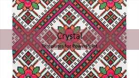  Presentation with stitch - Presentation enhanced with ethnic design - embroidered good by cross-stitch pattern background and a violet colored foreground