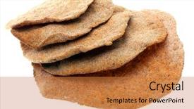  Presentation with bread - PPT theme consisting of ethnic food - arabian bread background and a coral colored foreground