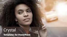  Presentation with taxi - Slide deck enhanced with ethnic girl waiting for taxi cab in new york city background and a tawny brown colored foreground