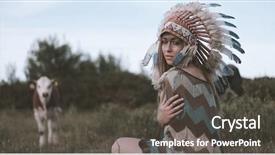  Presentation with ethnic - Colorful PPT theme enhanced with ethnic indian lady with roach backdrop and a  colored foreground