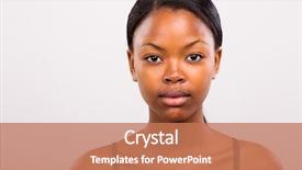  Presentation with african american teenager girl - Presentation enhanced with ethnic skincare - cute african american girl background and a coral colored foreground