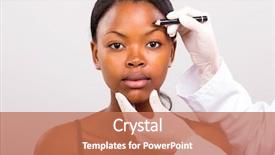  Presentation with skincare - Beautiful slides featuring ethnic skincare - portrait of african woman backdrop and a coral colored foreground