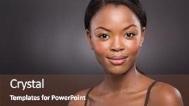  Presentation with black woman - Slides consisting of ethnic skincare - portrait of pretty african american background and a tawny brown colored foreground