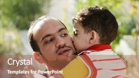  Presentation with parenting - Presentation theme with ethnicity race - lifestyle father parenting kids background and a red colored foreground