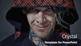  Presentation with black culture - Presentation theme featuring ethnics-and-modern-rock-culture background and a wine colored foreground