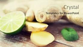  Presentation with food science - Slides consisting of ethno-science-culinary-diet-eco background and a lemonade colored foreground