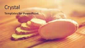  Presentation with food science - Theme enhanced with ethno science culinary diet eco background and a  colored foreground