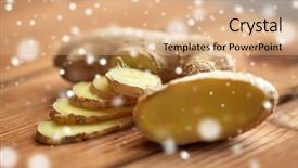  Presentation with food science - Cool new slide set with ethno science culinary diet eco backdrop and a  colored foreground