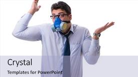  Presentation with bad - Amazing slide set having etiquette - businessman sweating excessively smelling bad backdrop and a light blue colored foreground