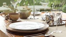  Presentation with table setting - Audience pleasing presentation consisting of etiquette - ethnic outdoor table setting backdrop and a seafoam green colored foreground
