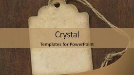  Presentation with vintage - Theme consisting of etiquette - vintage label on the wooden background and a coral colored foreground