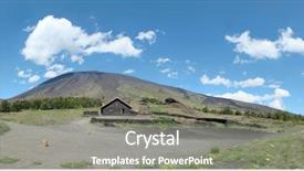  Presentation with refuge - Colorful PPT theme enhanced with refugge - etna park and galvarina refuge backdrop and a gray colored foreground