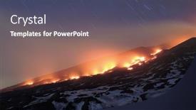  Presentation with altitude - PPT theme featuring etna-park-sicily-march-30 background and a ocean colored foreground