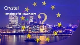  Presentation with brexit - Slides having eu - brexit concept - uk economy background and a violet colored foreground