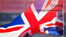  Presentation with brexit - Slide set enhanced with eu - brexit concept - uk economy background and a coral colored foreground