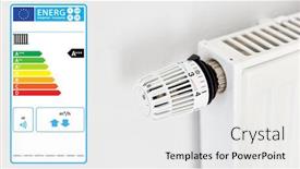 Presentation with energy label - Slide set consisting of eu-energy-label-for-energy background and a white colored foreground
