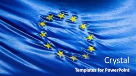  Presentation with wind - Cool new presentation theme with eu-flag-background-in-wind backdrop and a royal blue colored foreground