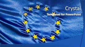  Presentation with wind - Slide set consisting of eu-flag-background-in-wind background and a ocean colored foreground