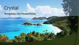  Presentation with virgin islands - PPT layouts featuring eua - breath-taking aerial view of trunk background and a light blue colored foreground