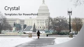  Presentation with united states capitol building - Amazing slide set having eua - u s capitol building backdrop and a sky blue colored foreground