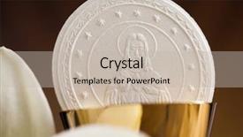  Presentation with sacrament - Theme with eucharist sacrament of communion background background and a mint green colored foreground