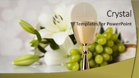  Presentation with sacrament - PPT layouts consisting of eucharist sacrament of communion background background and a soft green colored foreground