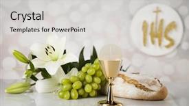  Presentation with sacrament - PPT layouts consisting of eucharist sacrament of communion background background and a light gray colored foreground
