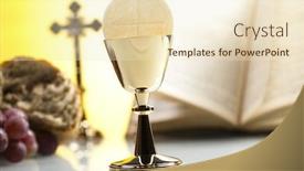  Presentation with sacrament - Cool new presentation design with eucharist sacrament of communion backdrop and a lemonade colored foreground