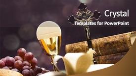  Presentation with eucharist - Slides featuring eucharist sacrament of communion background and a dark gray colored foreground