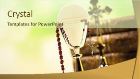  Presentation with sacrament - PPT layouts with eucharist sacrament of communion background and a soft green colored foreground