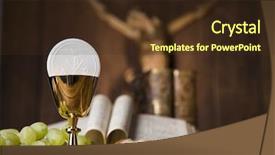  Presentation with eucharist - PPT layouts consisting of eucharist symbol of bread background and a tawny brown colored foreground