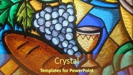  Presentation with eucharist - Colorful slides enhanced with eucharist backdrop and a tawny brown colored foreground