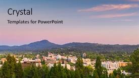  Presentation with orlando florida usa downtown city - Presentation consisting of eugene oregon usa downtown cityscape background and a seafoam green colored foreground