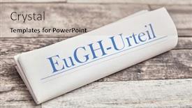  Presentation with newspaper headline - Slide deck enhanced with eugh-urteil-german-for-ecj background and a soft green colored foreground