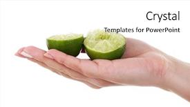  Presentation with hand holding puzzle piece - Audience pleasing presentation theme consisting of euman sours - female hand holding two pieces backdrop and a white colored foreground