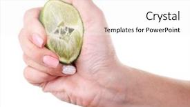  Presentation with lime - Presentation design enhanced with euman sours - female hand squeezing lime isolated background and a  colored foreground