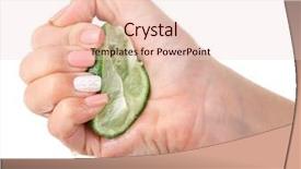  Presentation with lime - Cool new theme with euman sours - female hand squeezing lime isolated backdrop and a  colored foreground