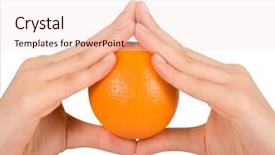  Presentation with orange - Beautiful theme featuring euman sours - hand holding orange backdrop and a  colored foreground