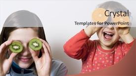  Presentation with healthy nutrition - Colorful presentation theme enhanced with euman sours - playing with fruits healthy nutrition backdrop and a white colored foreground