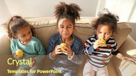  Presentation with africas cute - Amazing theme having euman sours - three cute african girls sitting backdrop and a tawny brown colored foreground