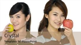  Presentation with amla fruit - Presentation theme with euman sours - young girl holding fruit background and a  colored foreground