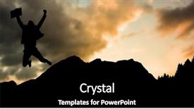  Presentation with child jumping tree - Beautiful slides featuring euphoria - digital composite of silhouette businessman backdrop and a black colored foreground