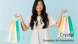  Presentation with happy image - Presentation theme featuring euphoria - image of asian young happy background and a  colored foreground