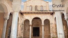  Presentation with croatia - Amazing presentation theme having close-up branch of apple-tree with pink flowers on against the blue sky backdrop and a seafoam green colored foreground