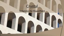  Presentation with palazzo versace - PPT theme with mussolini - palazzo della civilta italiana also background and a coral colored foreground