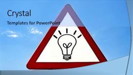  Presentation with light sign - Theme enhanced with  background and a  colored foreground