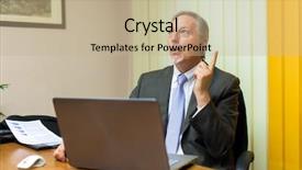  Presentation with finding god - Amazing presentation theme having senior manager finding a solution backdrop and a mint green colored foreground