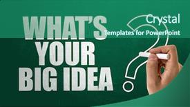  Presentation with idea - Colorful PPT layouts enhanced with think champion - whats your big idea backdrop and a ocean colored foreground