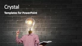  Presentation with great idea - Slide deck having eureka i have great idea background and a dark gray colored foreground